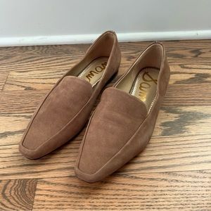 Sam Edelman Women’s Sally Oatmeal Tan Suede Pointed-Toe Flats (Size: 6M)